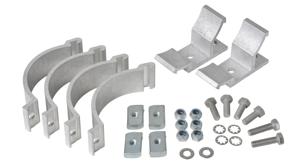 RhinoRack BC2 100mm Conduit/Pipe Clamp Set (2 bars) Roof Rack World