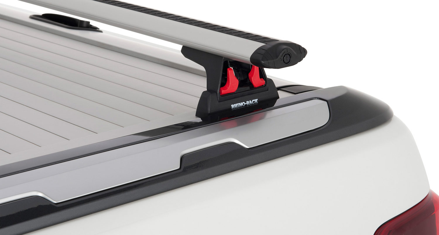 Ford Ranger Wildtrak 2012June2022 Silver Vortex Roof Racks fit in Factory Tracks on shutter