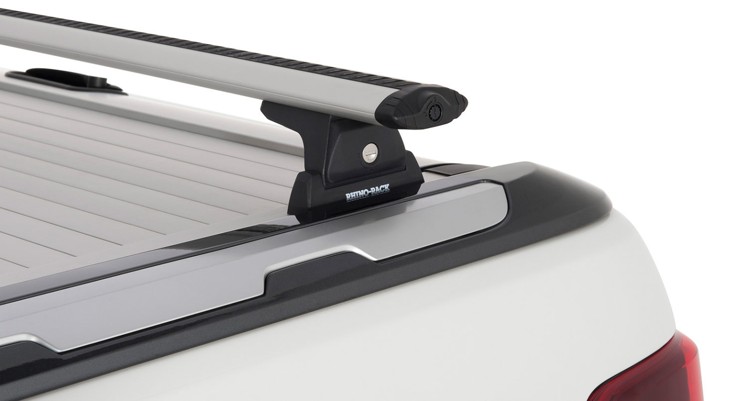 Ford Ranger Wildtrak 2012June2022 Silver Vortex Roof Racks fit in Factory Tracks on shutter