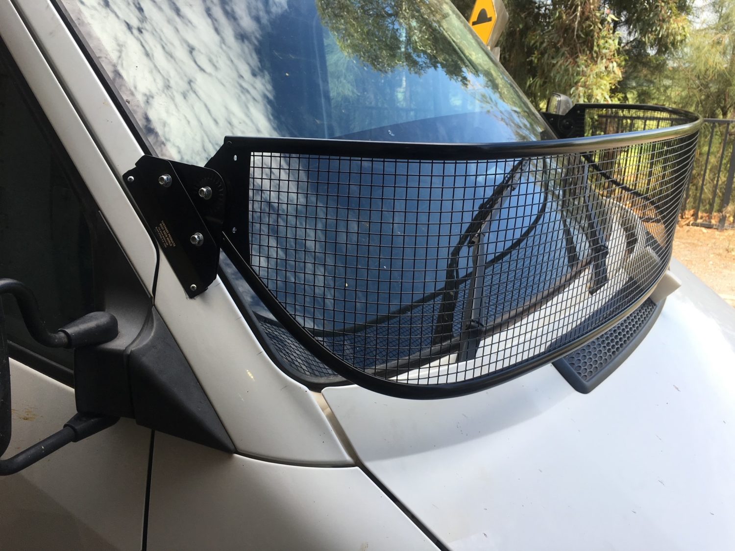 Mercedes Sprinter Black 300mm Windscreen Stone Protector (wide cab