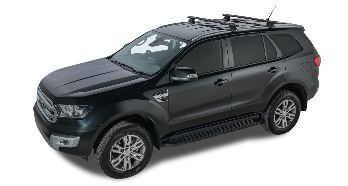 Ford Everest 3rd Gen With Flush Rails 10/15on RhinoRack Vortex Black
