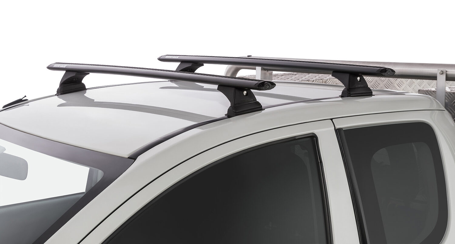 Mitsubishi Triton MQ/MR 2dr Extra Cab 04/15on RhinoRack Black Vortex Roof Racks (pr) (JB0868